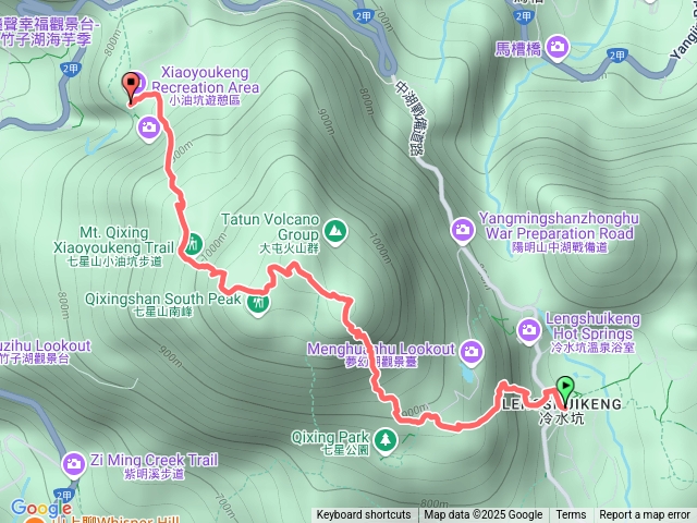 冷水坑到小油坑路線