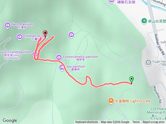 南柴山青春亭-20分鐘就能到（這是找路版本）