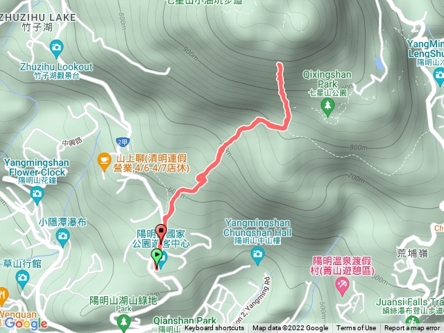 苗圃←→七星山登山步道1.8km