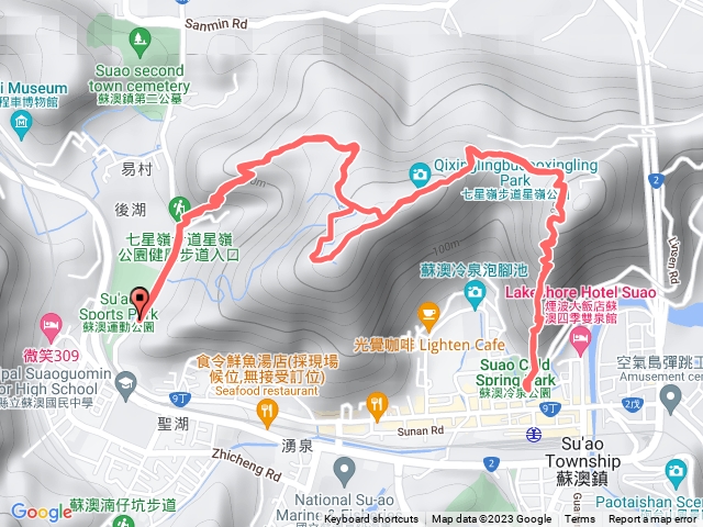 七星嶺步道(游泳池~冷泉來回)