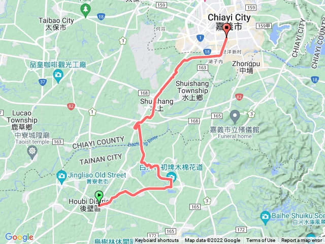 嘉義市至後壁火車站健走探路（ 回程）
