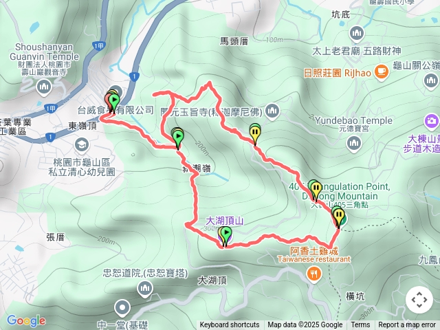 龜山五星（新潮嶺山、大湖頂山、大棟山、馬頭尖、東嶺頂山）