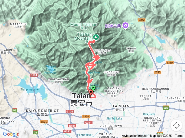 中國山東東嶽泰山登頂