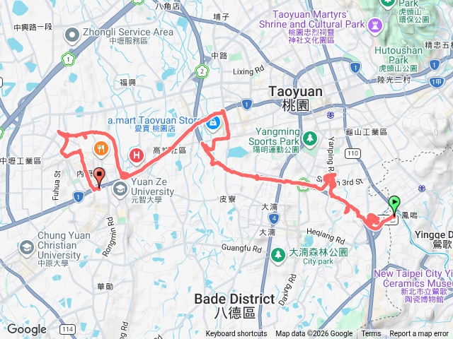 2026-07-04鶯桃福德站大仁滯洪池大樹林滯洪ABC池龍山滯洪池桃園大圳回內壢車站
