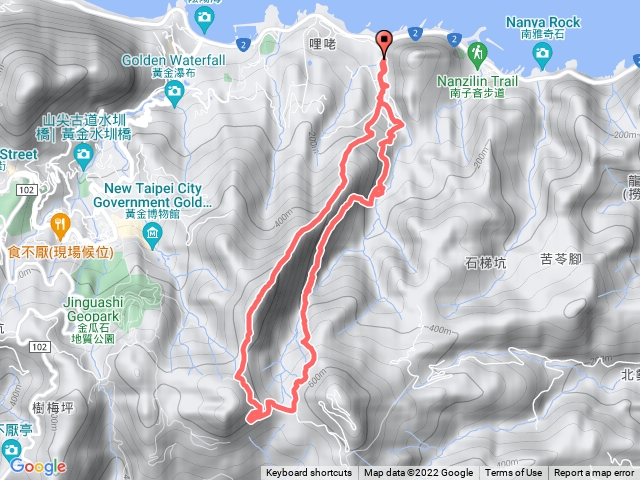 瑞芳半平山O型（小錐麓大峭壁半平大瀑布林投稜鋸齒稜劍龍稜）