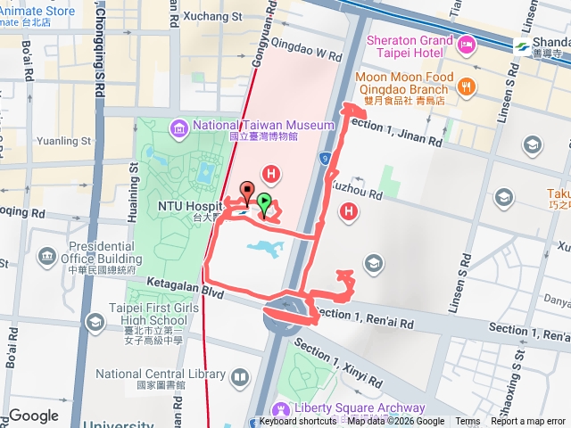 2026-06-18台大醫院舊館-台北城牆石蓋的圍牆-濟南教會-台北賓館菊花紋飾-人文館-長榮博物館