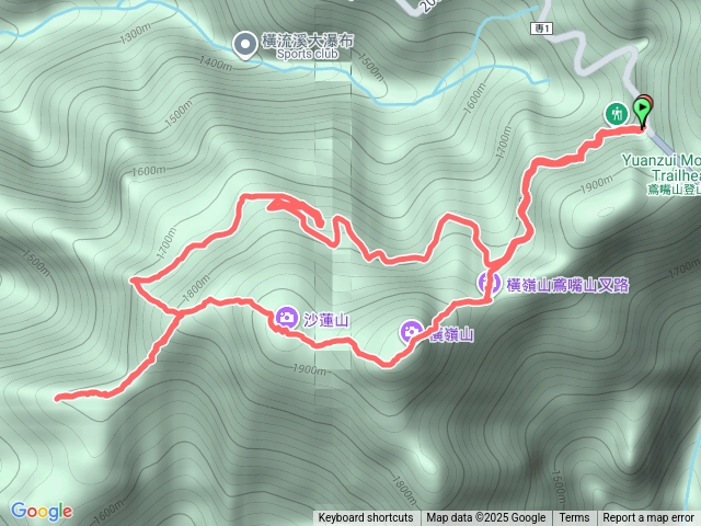 橫沙笛縱走預覽圖