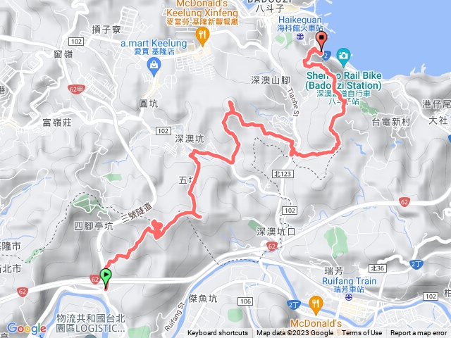 四八縱走（四腳亭登山步道、四腳亭砲台山、六坑山、總督嶺步道、五坑山、深澳山、八斗子）預覽圖