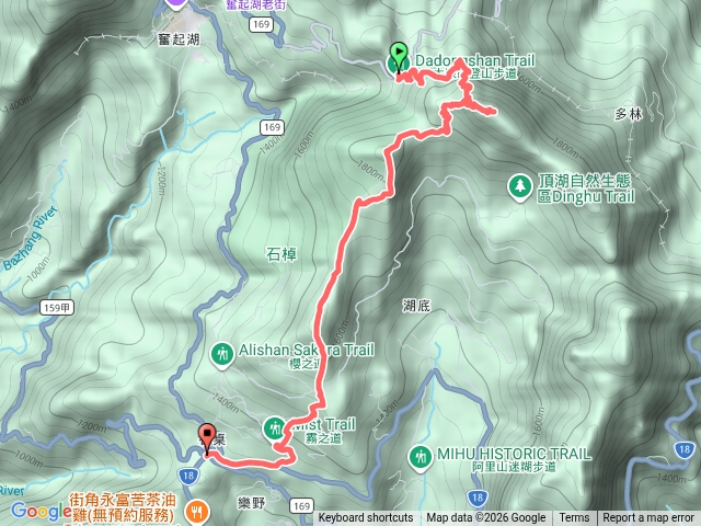 奮起湖老街-多林登山口-樹石夢-大棟山—石獅象-霹靂山-樂野山-石槕預覽圖