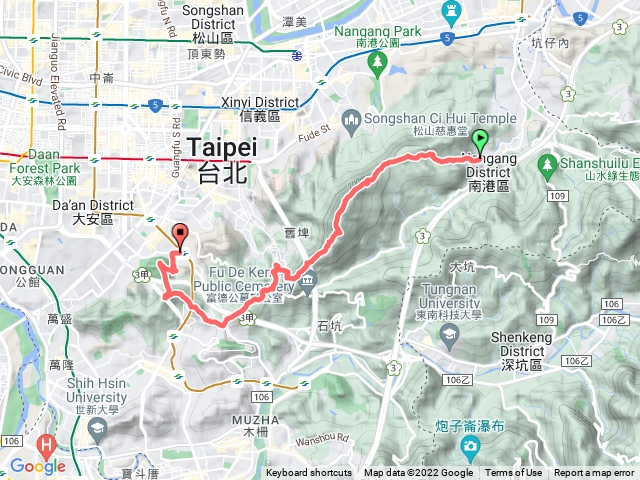 臺北大縱走第六段 - 中華科技大學-捷運麟光站