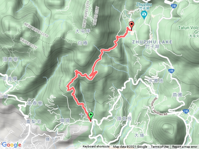 十八份-中正山-第一登山口-竹子湖