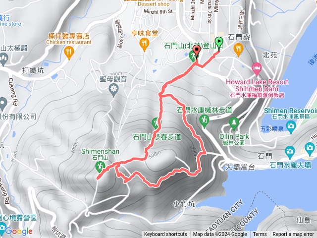 桃園龍潭石門山登山步道O繞20240106
