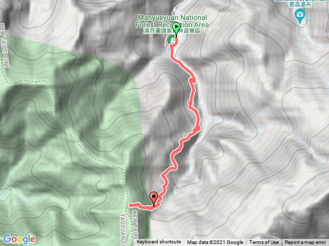 滿月圓步道到北插天山登山口來回