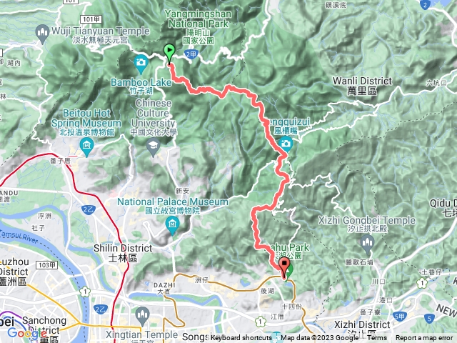 蹤走小油坑到大湖公園站