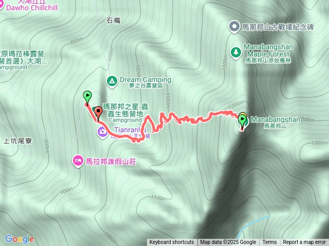 馬那邦山天然湖登山口