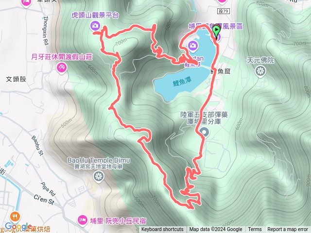 埔里鯉魚潭虎頭山、犂頭尖、枇杷山繞潭一圈預覽圖