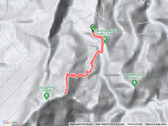 吻吻營區到加里山