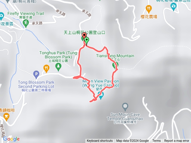 可樂果桐花公園登山口天上山三粒半小O