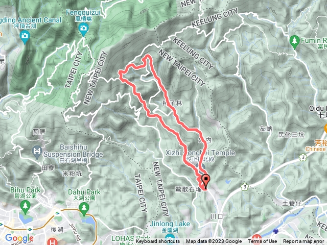 2023.08.06 拱北殿-三秀山-北港山-金明山-柯子林山-火燒坪山-友蚋山南峰-五指山古道O型