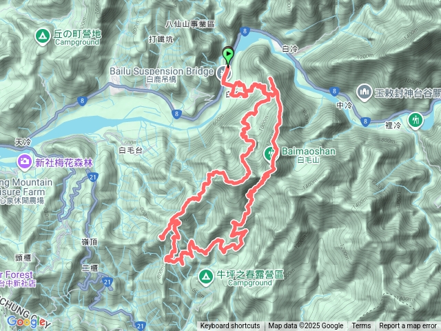 2025-11-15 谷關黑白縱走O型｜臭頭山｜黑田山｜白毛山｜白毛山神廟