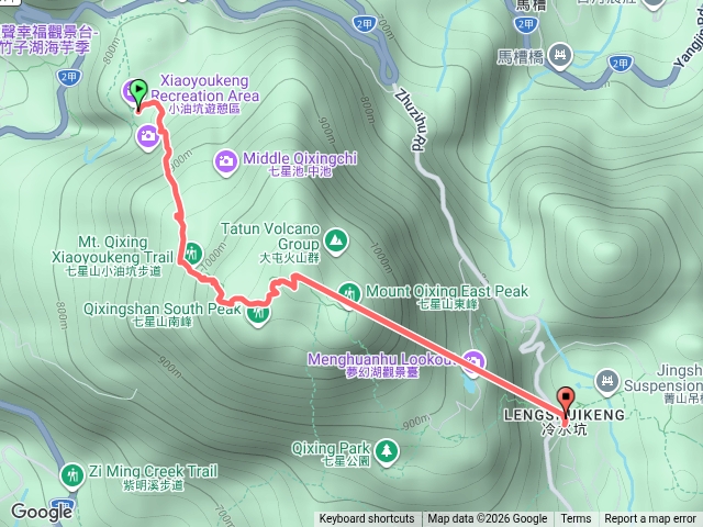 小油坑-七星山主峰-七星東峰-冷水坑