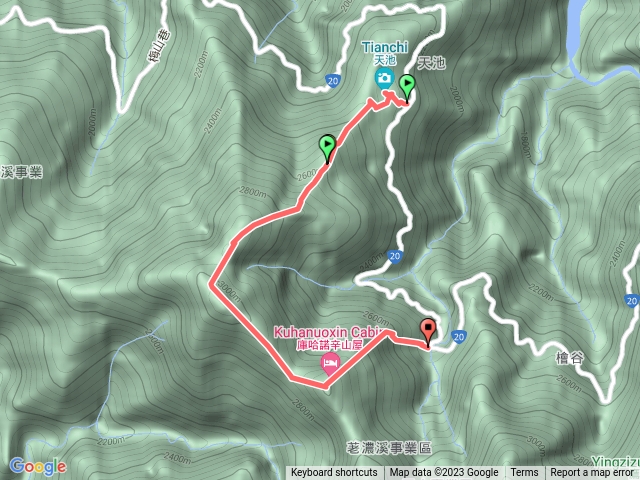 天池上庫哈諾山下進涇橋