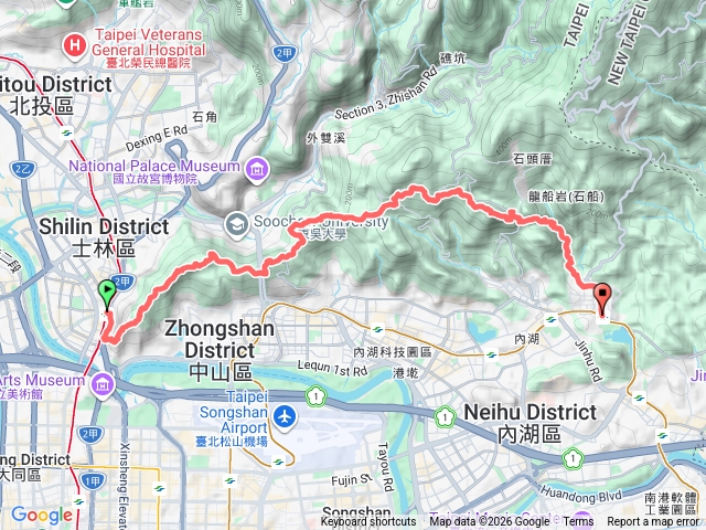 2026臺北大縱走臺北大縱走第五段：捷運劍潭站至碧山巖（劍潭支線）202603071049預覽圖