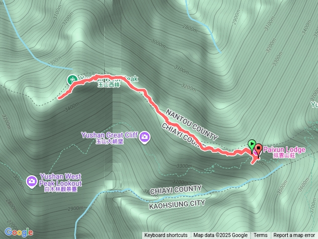 排雲山莊—玉山西峰來回