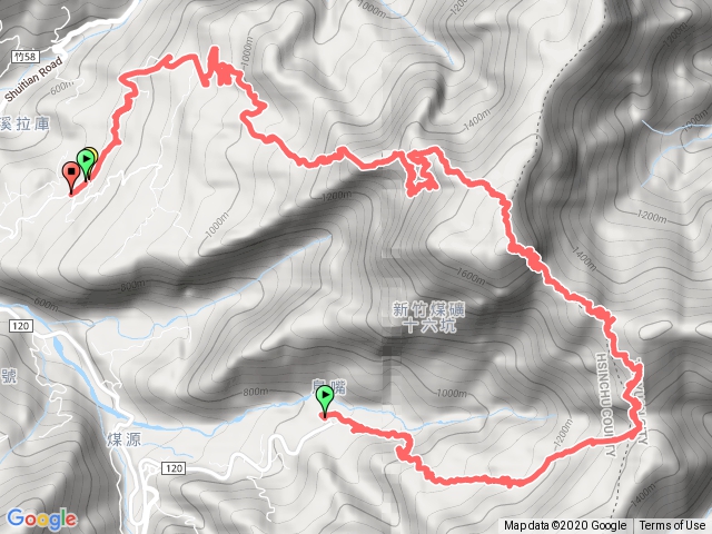 八五山古道上內鳥嘴山下北得拉曼神木瀑布踢水田道路+好心人專程送回八五山
