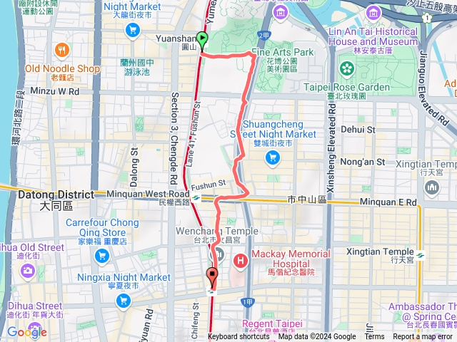 圓山花博➡️雙連捷運站