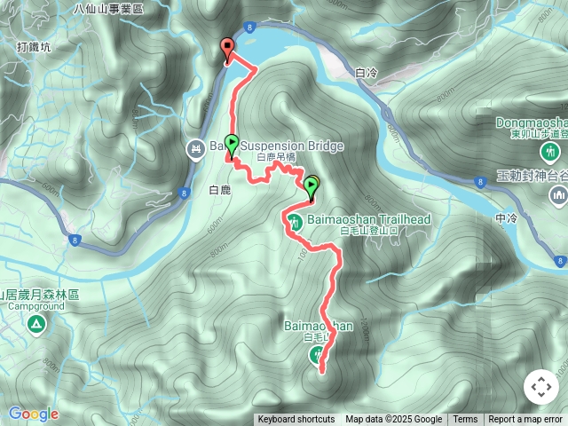 白毛山步道不走白鹿吊橋
