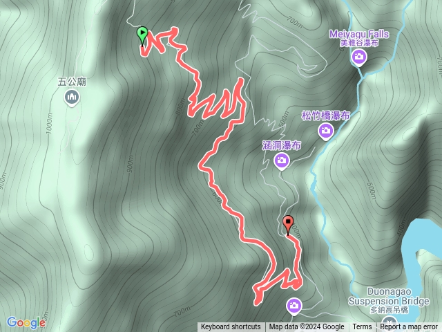 鳴海山 (茂林林道)行車路線