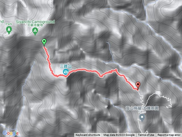 松林營地到白姑登山口