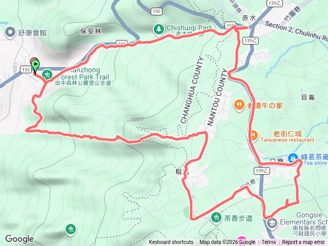 田中登山步道接茶香步道O繞預覽圖