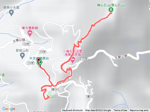 烏心石山、祈福步道（半天岩山）