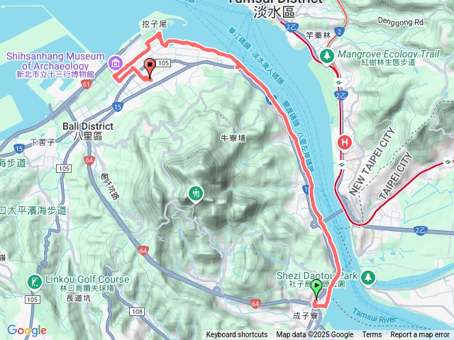 蘆洲-十三行博物館自行車道預覽圖