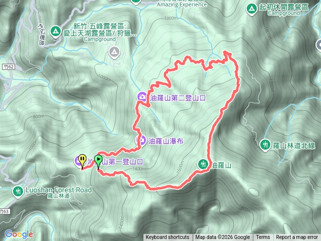 油羅山ㄧ上三下