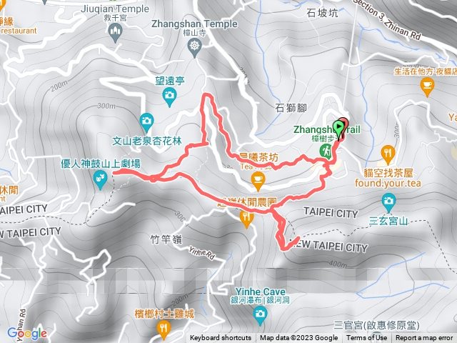 樟湖樟樹步道經鵝角格山/待老坑山