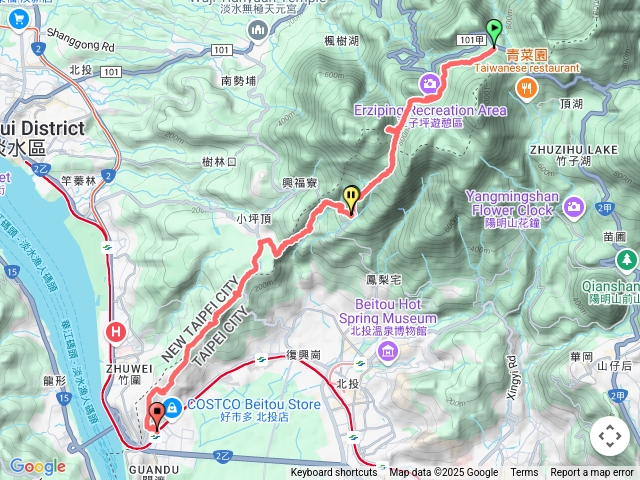 【任務一】2025臺北大縱走臺北大縱走第一段：關渡至二子坪202503021550