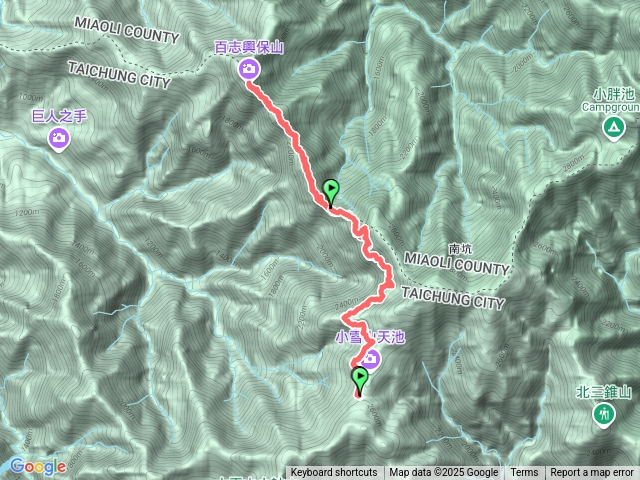 大雪山230林道連稜縱走百志興保山
