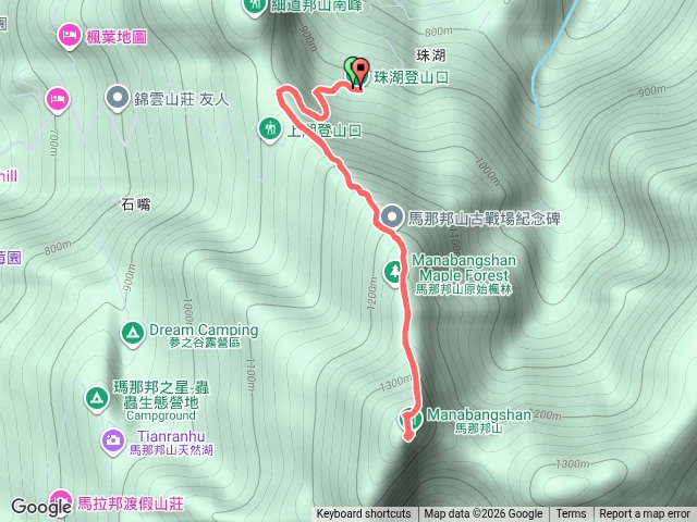 馬那邦山（珠湖登山口（