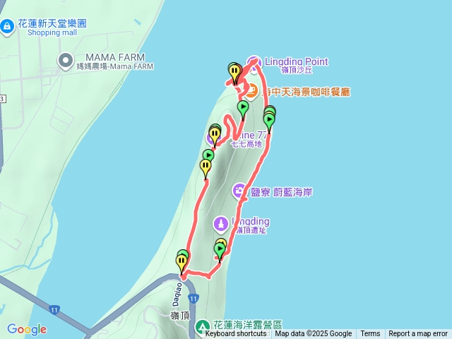 七七高地.嶺頂沙洲.花蓮山