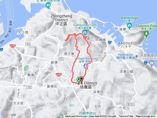 小百岳集起來槓子寮砲台、槓子寮山步道(龍崗步道)202204201640