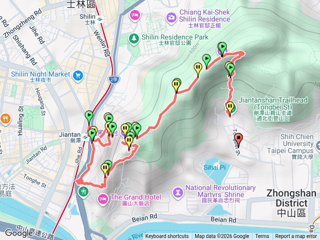 圓山水神社 × 微風平台與劍潭山 × 老地方觀機平台 - 臺北大縱走第五段：部份劍潭支線預覽圖