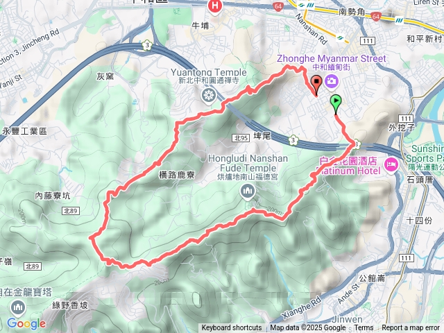 南勢角山0型縱走