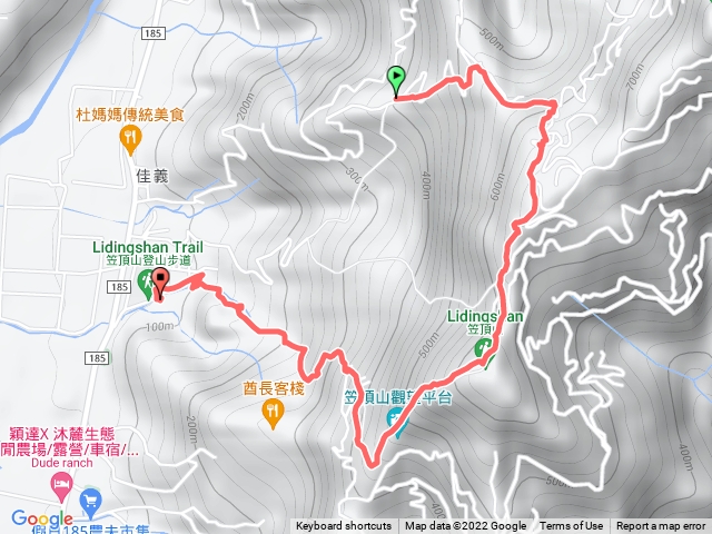笠頂山四號上去二號下來