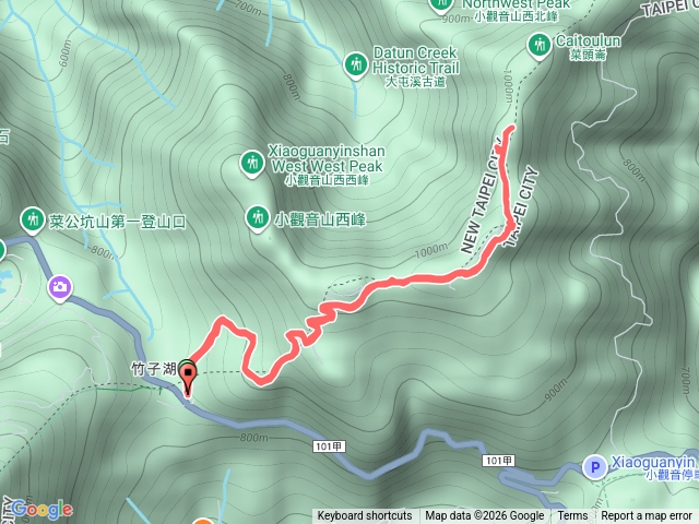 鞍部上小觀音山主峰、北峰