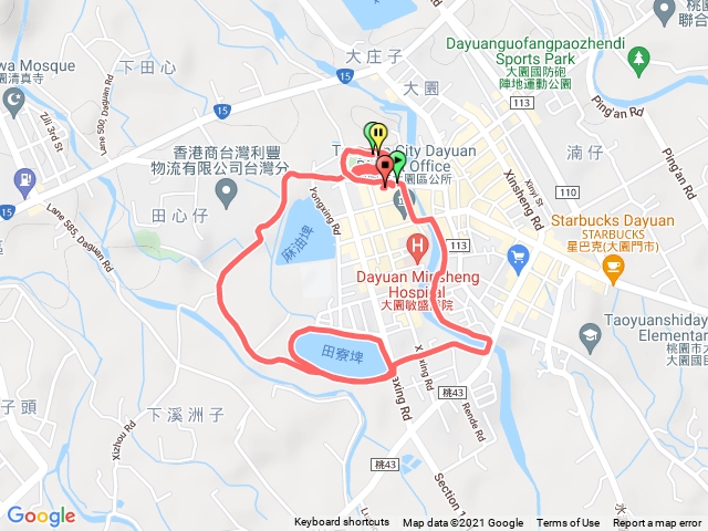 9/6晨跑大園河濱公園華興池田心里活動中心