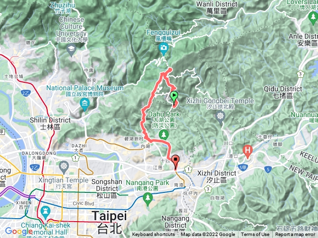 2022-1222 興善宮 小溪瀑布 車坪寮土地公 五指山 梅花山 內湖