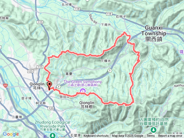 芎林~關西O繞（倒別牛山、中坑山、牛欄窩山、芎蕉窩山、坑尾山、陳屋山、南坪林山、旱坑頂山、樟樹窩山、下橫坑山、288峰、290峰、300峰、三叉峰、流民窩山、273峰、水坑磨山、水坑廣山、高梘頭山）